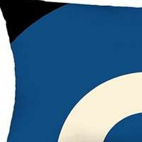 Set of 4 Blue Modern Lumbar Pillow Covers
